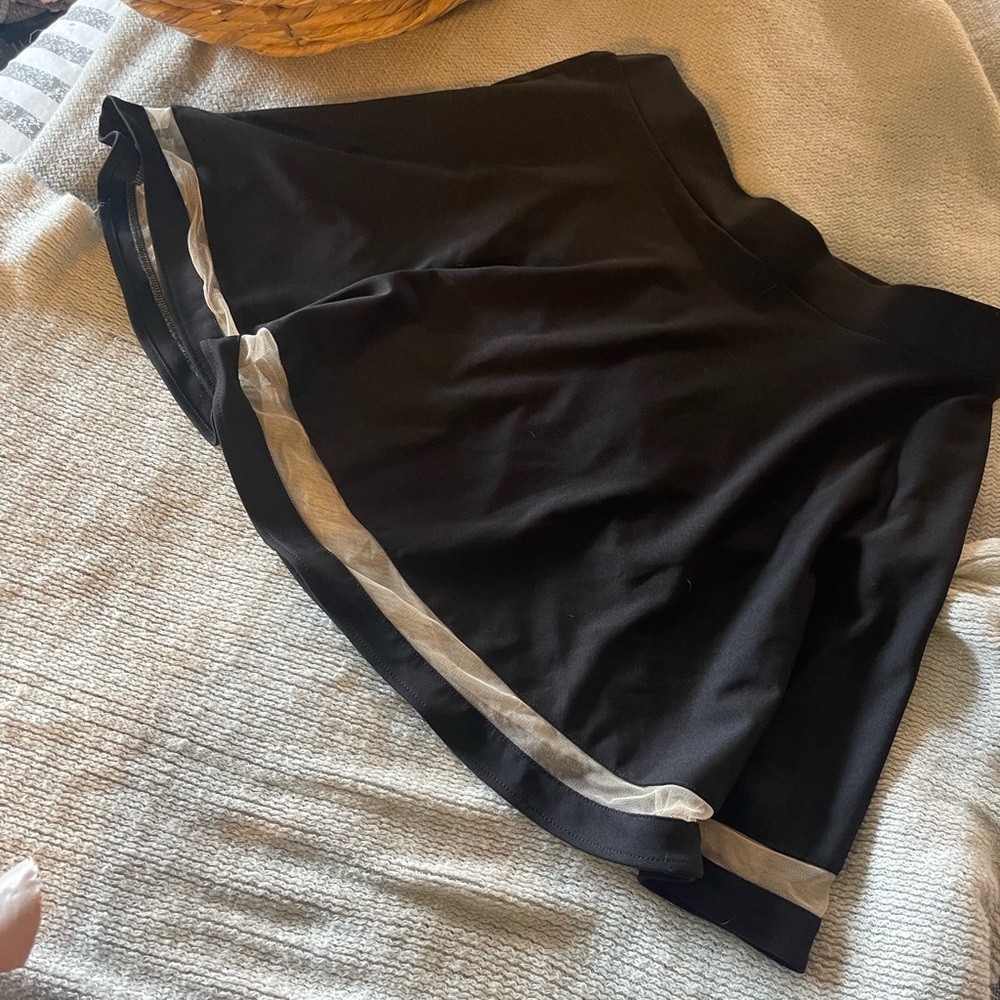 Black mini skirt